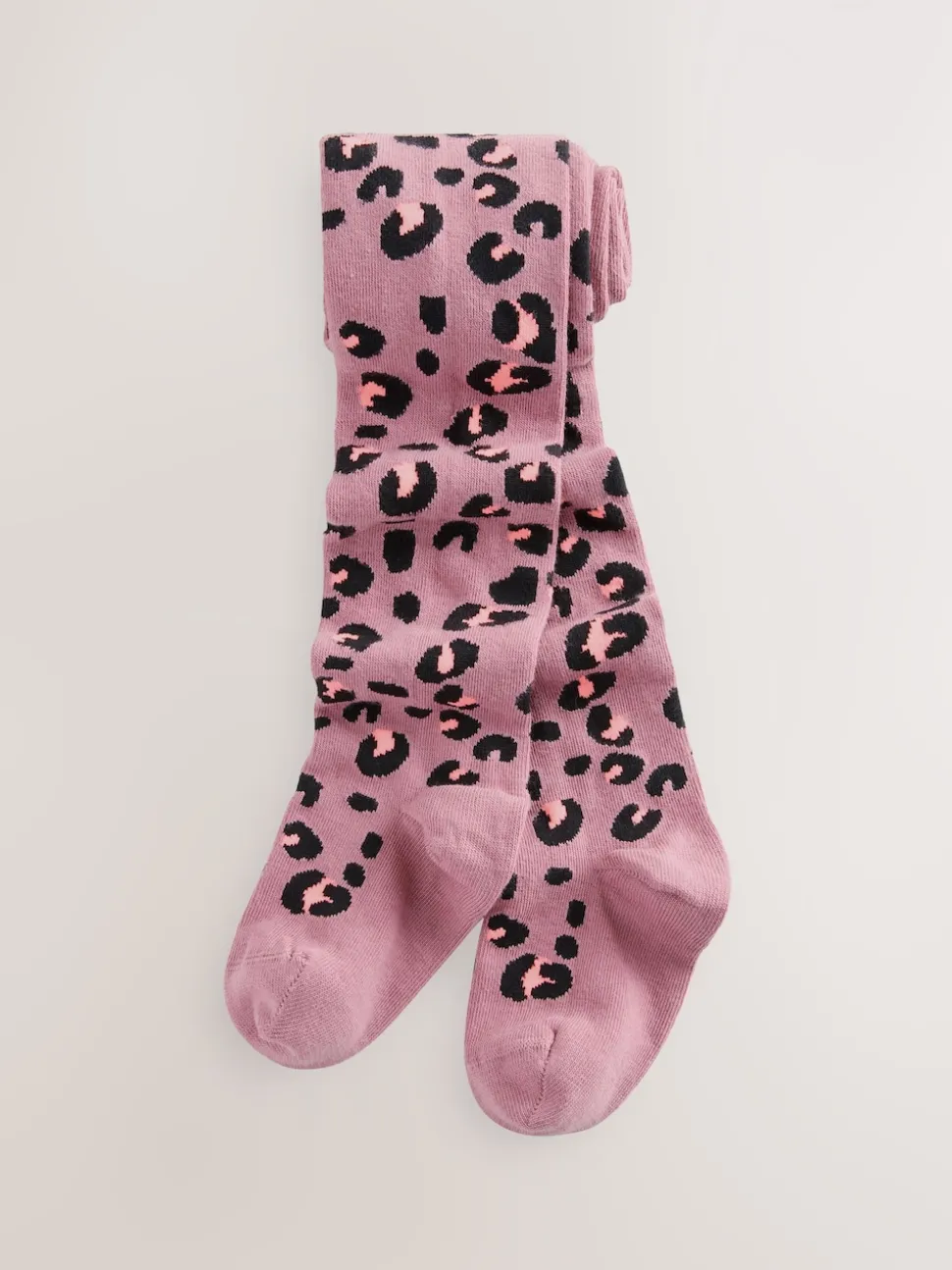 Purple Cotton Rich Animal Print Tights