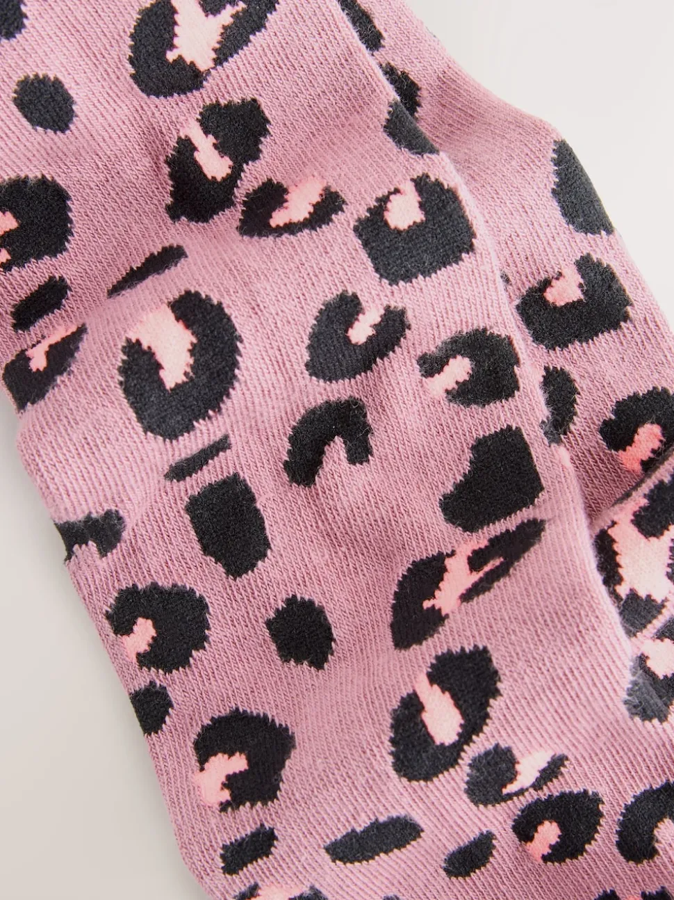 Purple Cotton Rich Animal Print Tights