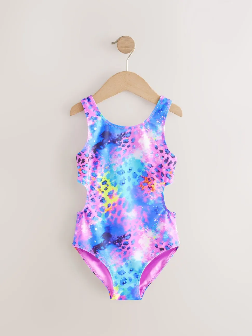 Purple Cut Out Swimsuit (4-16yrs)