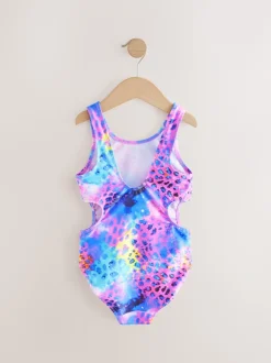 Purple Cut Out Swimsuit (4-16yrs)