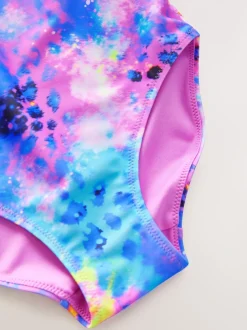 Purple Cut Out Swimsuit (4-16yrs)