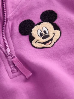 Purple Disney Mickey Mouse Quarter Zip Sweatshirt (3mths-7yrs)
