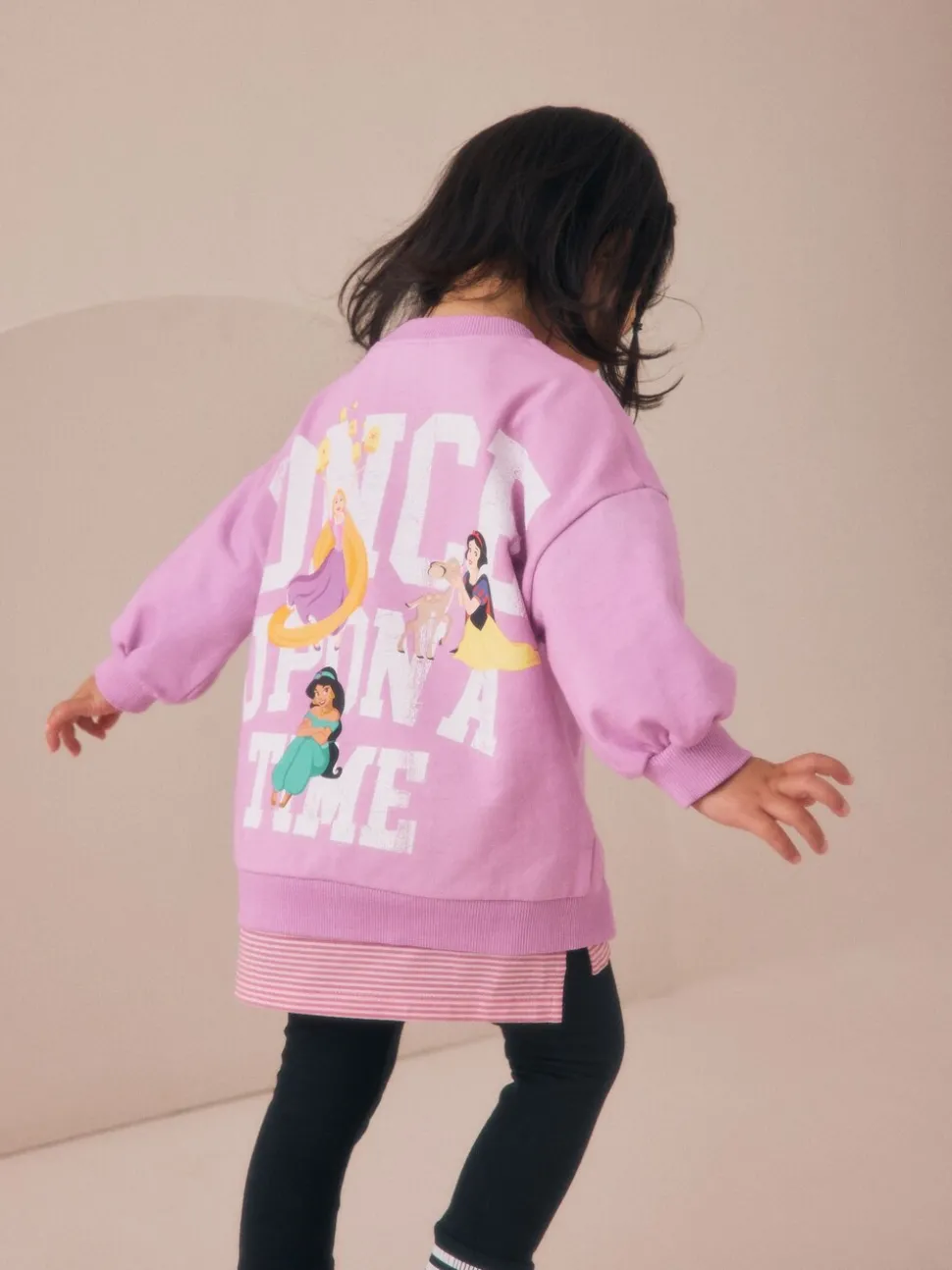 Purple Disney Princess Long Sleeve Mock Layer Top and Leggings Set (3mths-7yrs)