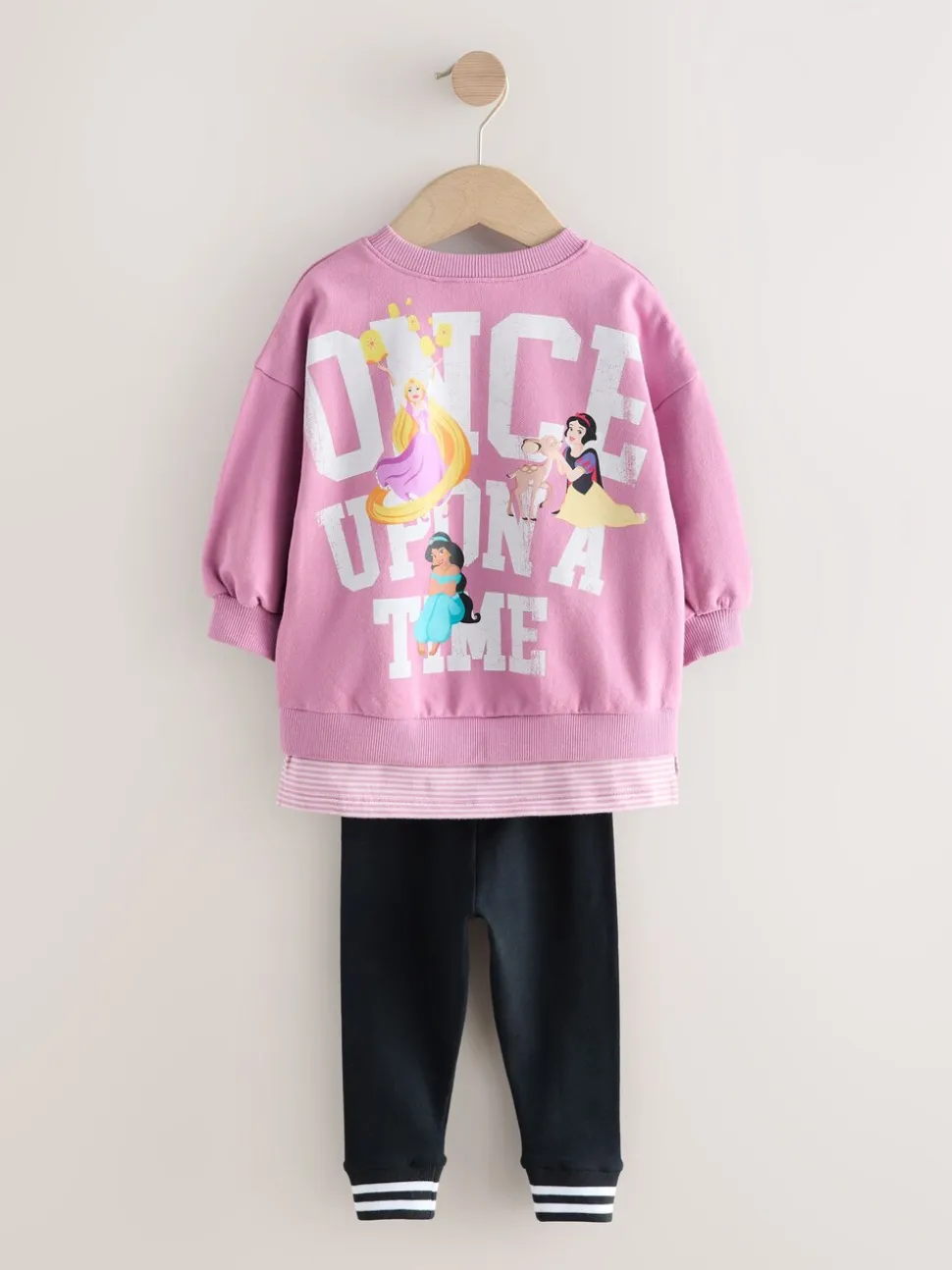 Purple Disney Princess Long Sleeve Mock Layer Top and Leggings Set (3mths-7yrs)