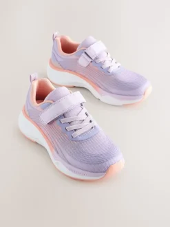 Purple Elastic Lace-Up Trainers