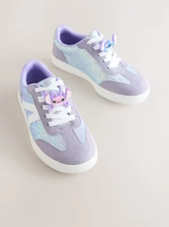 Purple Glitter Lilo & Stitch Lace-Up Lifestyle Trainers