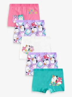 Purple/Green Squishmallow Short Briefs 5 Pack (5-14yrs)