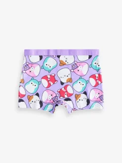 Purple/Green Squishmallow Short Briefs 5 Pack (5-14yrs)