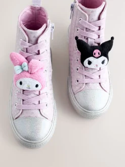 Purple Hello Kitty and Friends Lace-Up High Top Trainers