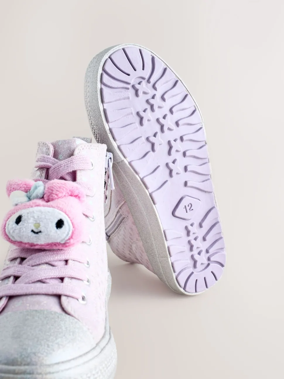 Purple Hello Kitty and Friends Lace-Up High Top Trainers