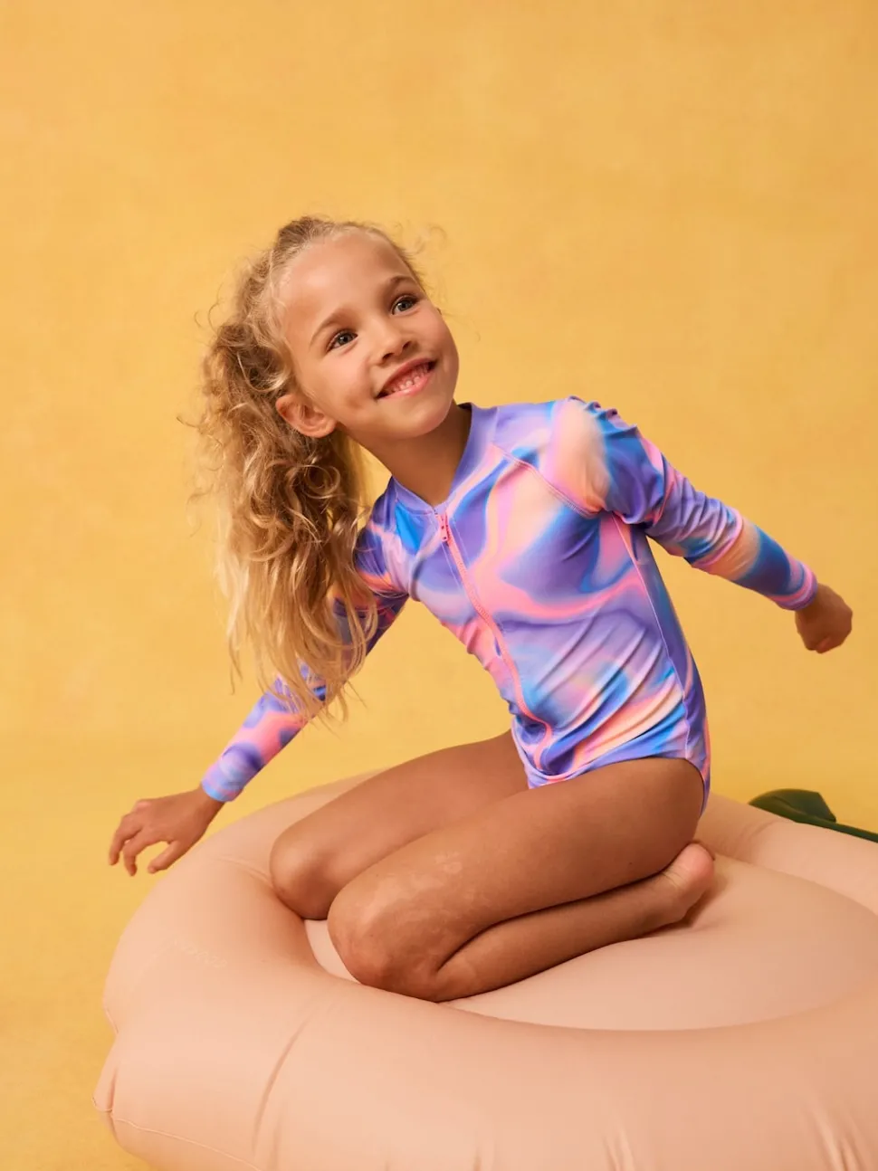 Purple Long Sleeve Sunsafe Swimsuit (3mths-16yrs)