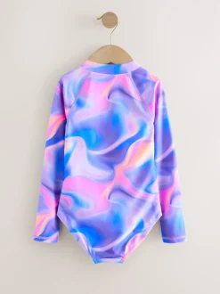 Purple Long Sleeve Sunsafe Swimsuit (3mths-16yrs)