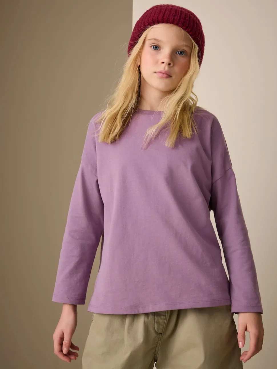 Purple Long Sleeve Top (3-16yrs)