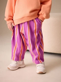 Purple Orange Stripe Barrel Leg Trousers (3mths-7yrs)