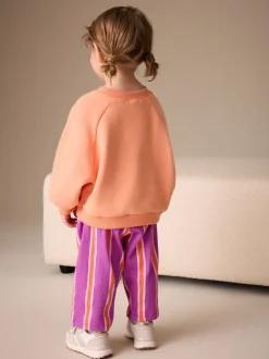 Purple Orange Stripe Barrel Leg Trousers (3mths-7yrs)