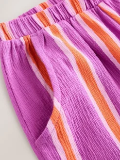 Purple Orange Stripe Barrel Leg Trousers (3mths-7yrs)