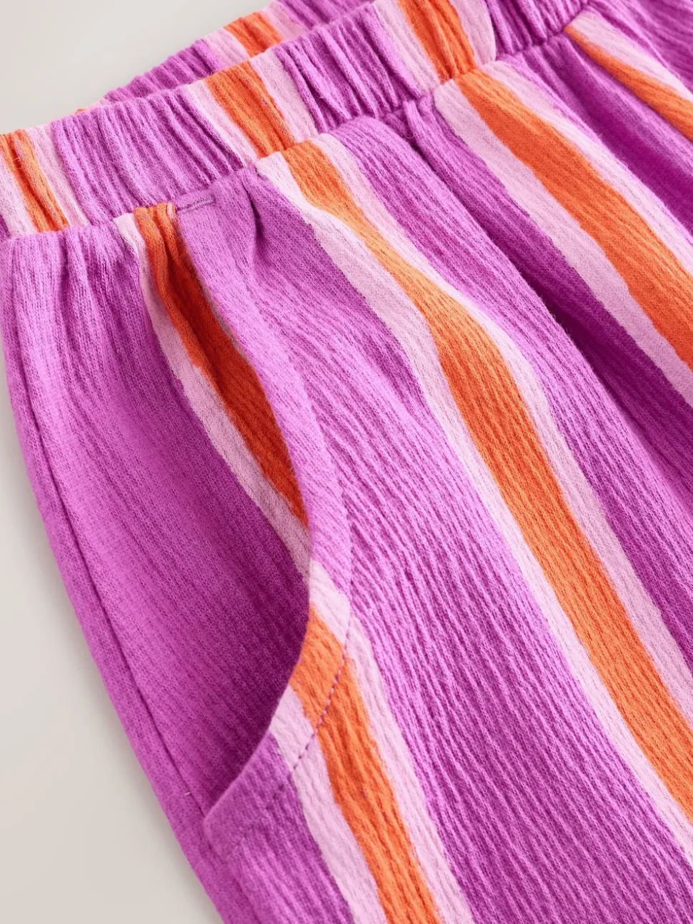 Purple Orange Stripe Barrel Leg Trousers (3mths-7yrs)
