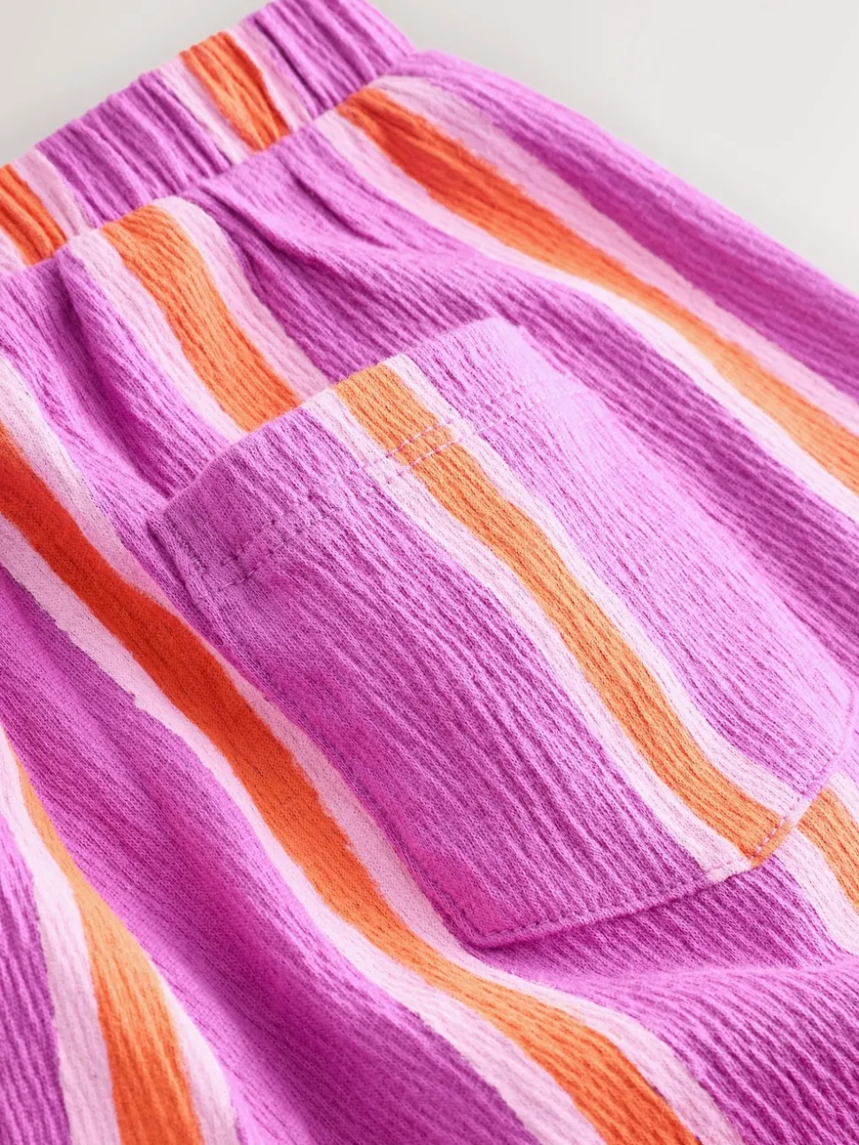 Purple Orange Stripe Barrel Leg Trousers (3mths-7yrs)