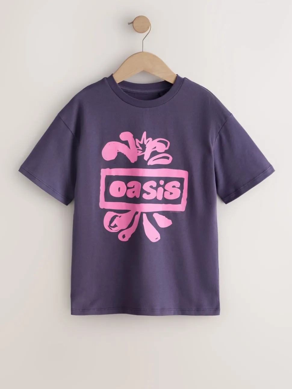 Purple Oversized Oasis Band T-Shirt (3-16yrs)