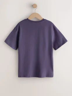 Purple Oversized Oasis Band T-Shirt (3-16yrs)