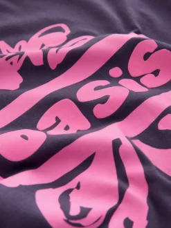 Purple Oversized Oasis Band T-Shirt (3-16yrs)