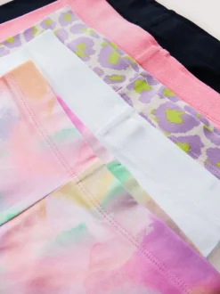 Purple/Pink/Animal Cycle Shorts 5 Pack (3-16yrs)