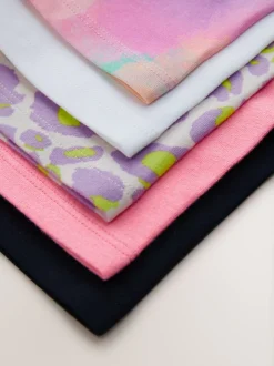 Purple/Pink/Animal Cycle Shorts 5 Pack (3-16yrs)