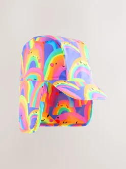 Purple Rainbow Swim Legionnaire Hat (3mths-10yrs)