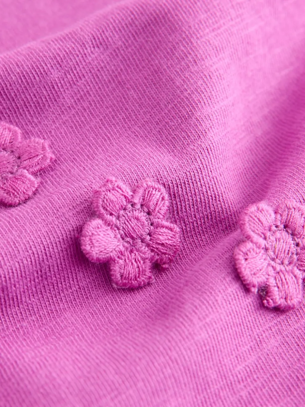 Purple Short Sleeve Heart Embroidered Top (3mths-7yrs)