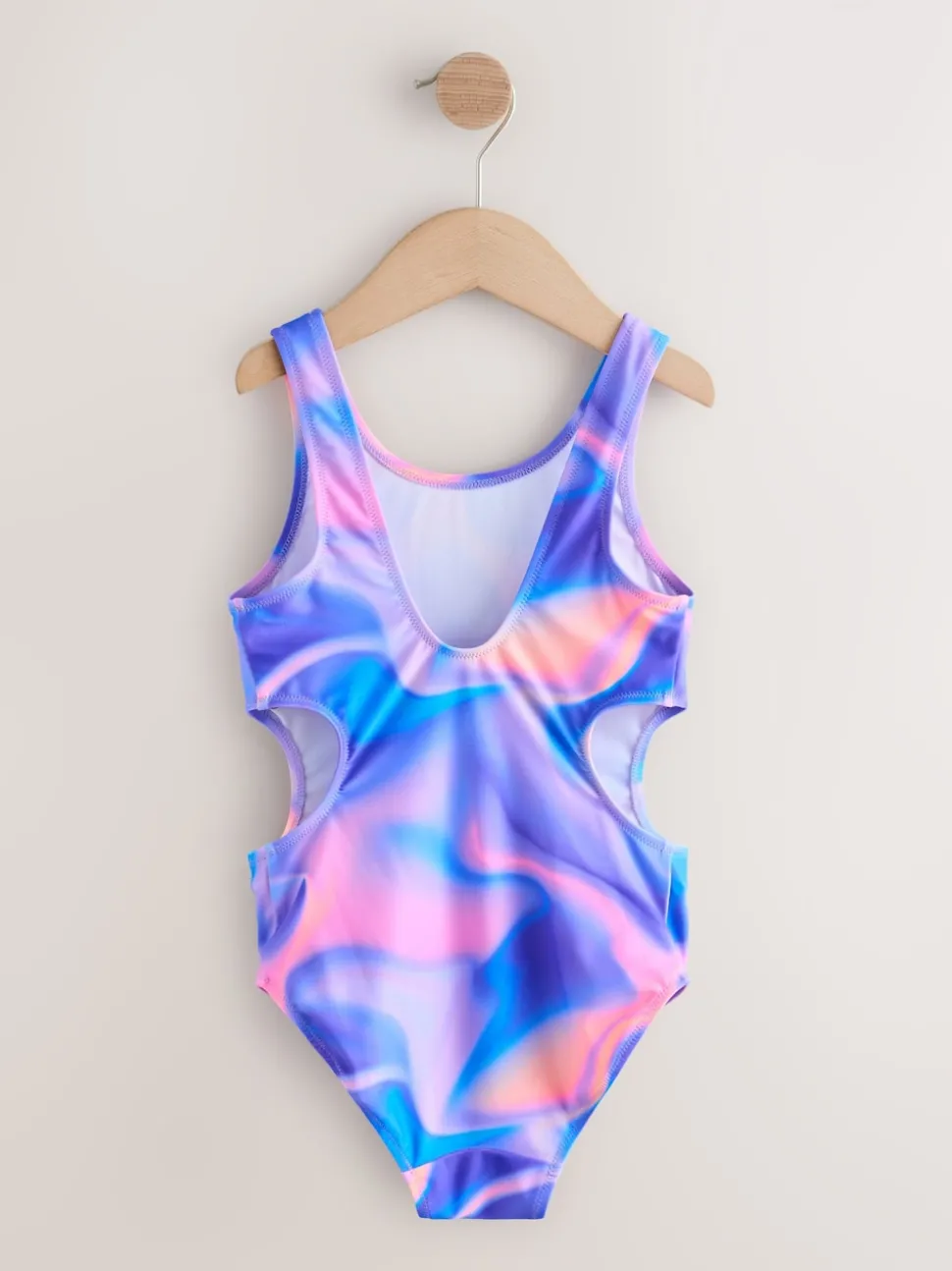 Purple Tie Dye Cutout Swimsuit (3-16yrs)