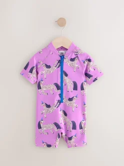 Purple Unicorn Sunsafe Swimsuit (3mths-10yrs)