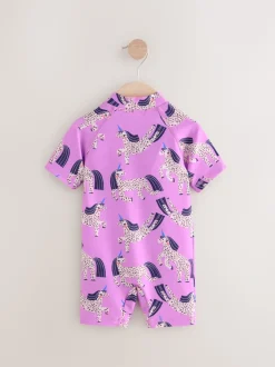 Purple Unicorn Sunsafe Swimsuit (3mths-10yrs)