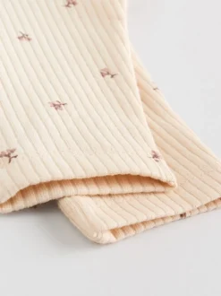 Purple/Yellow/Cream Ditsy Baby Leggings 4 Pack (0mths-2yrs)
