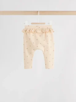 Purple/Yellow/Cream Ditsy Baby Leggings 4 Pack (0mths-2yrs)