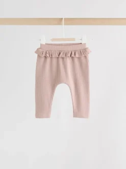 Purple/Yellow/Cream Ditsy Baby Leggings 4 Pack (0mths-2yrs)