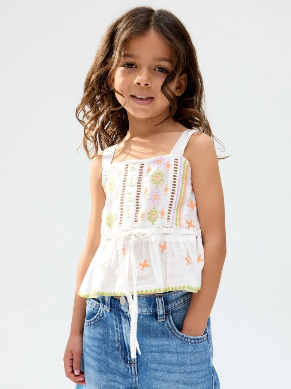 Raffya Cream Penny 100% Cotton Vest