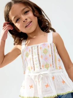 Raffya Cream Penny 100% Cotton Vest
