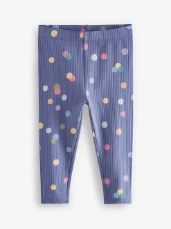Rainbow Ribbed Leggings 5 Pack (3mths-7yrs)