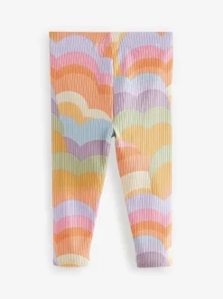 Rainbow Ribbed Leggings 5 Pack (3mths-7yrs)