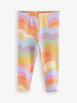 Rainbow Ribbed Leggings 5 Pack (3mths-7yrs)