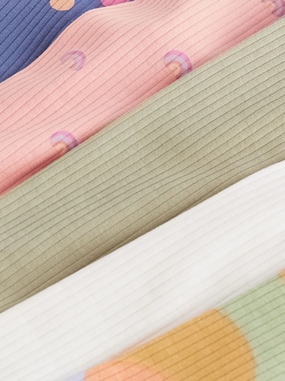Rainbow Ribbed Leggings 5 Pack (3mths-7yrs)