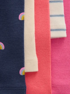 Rainbow Ribbed Leggings 5 Pack (3mths-7yrs)