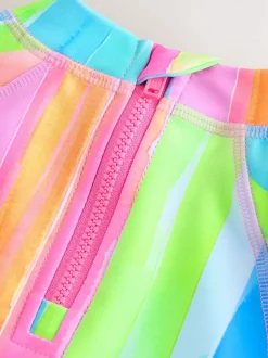 Rainbow Stripe Short Sleeved Sunsafe Swim Set (3mths-10yrs)