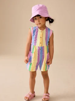 Rainbow Stripe Sleeveless Playsuit (3mths-7yrs)
