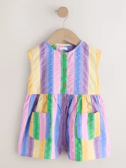 Rainbow Stripe Sleeveless Playsuit (3mths-7yrs)