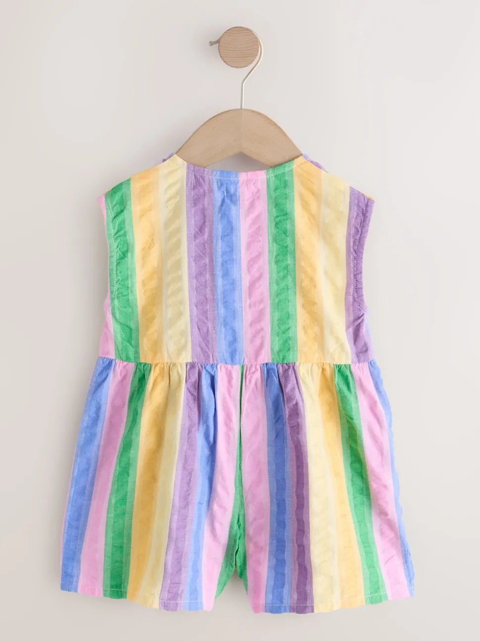 Rainbow Stripe Sleeveless Playsuit (3mths-7yrs)