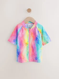 Rainbow Animal Zip Through Rash Vest (3-16yrs)