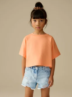 Rainbow 100% Cotton Frayed Edge Distressed Shorts (3-16yrs)