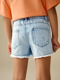 Rainbow 100% Cotton Frayed Edge Distressed Shorts (3-16yrs)