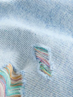 Rainbow 100% Cotton Frayed Edge Distressed Shorts (3-16yrs)